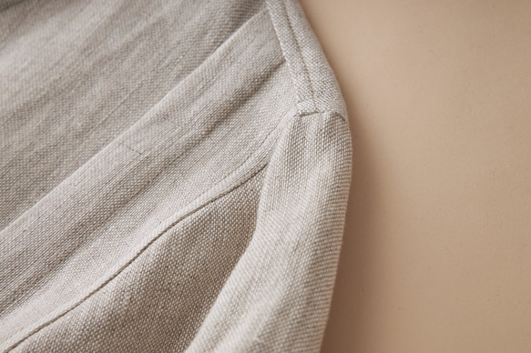 春新作☆リネン100%☆ロングスプリングコート☆生成り C-28W 10枚目の画像