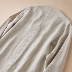 春新作☆リネン100%☆ロングスプリングコート☆生成り C-28W 13枚目の画像