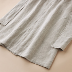 春新作☆リネン100%☆ロングスプリングコート☆生成り C-28W 15枚目の画像