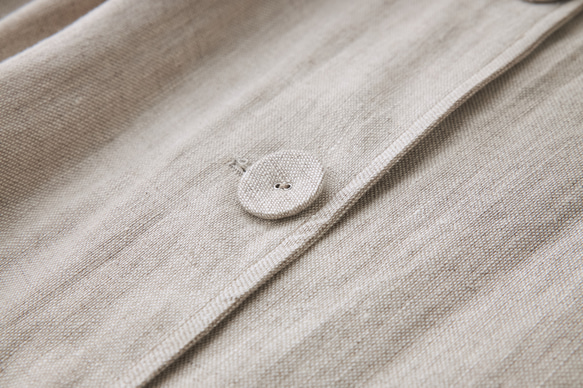 春新作☆リネン100%☆ロングスプリングコート☆生成り C-28W 6枚目の画像