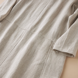春新作☆リネン100%☆ロングスプリングコート☆生成り C-28W 14枚目の画像