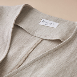 春新作☆リネン100%☆ロングスプリングコート☆生成り C-28W 7枚目の画像