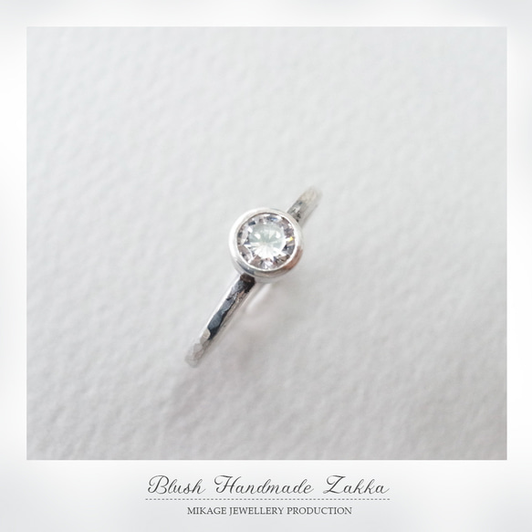 〚 minimalist 〛sv925 simple 4.2mm cz ring 2枚目の画像