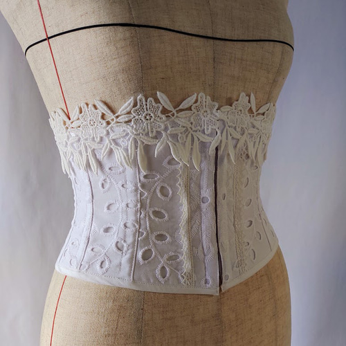 白いレースのコルセット② Mサイズ その他ファッション gavotte 通販