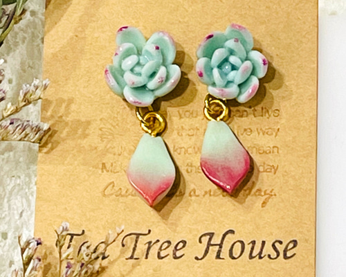 gondoa 多肉植物　ピアス(片耳用) アクセサリーセレクトショップ gondoa ネット通販 | obenthueri