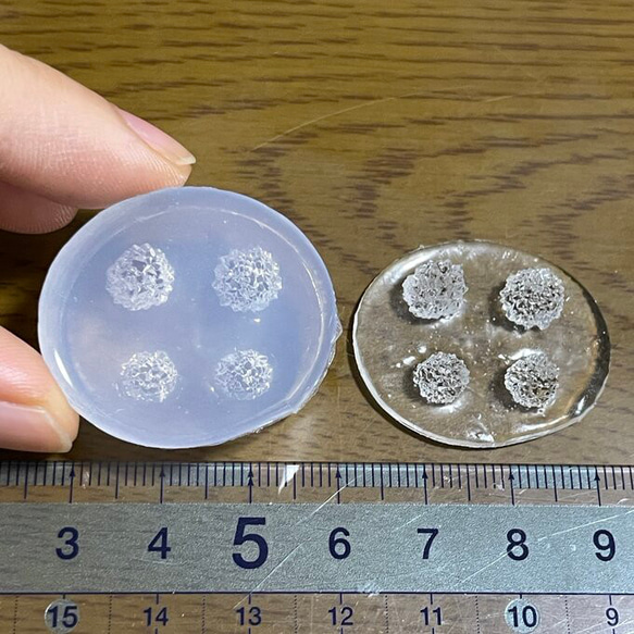 ミニミニ金平糖水晶4個セット（鉱石モールド）鉱石レジン用シリコン