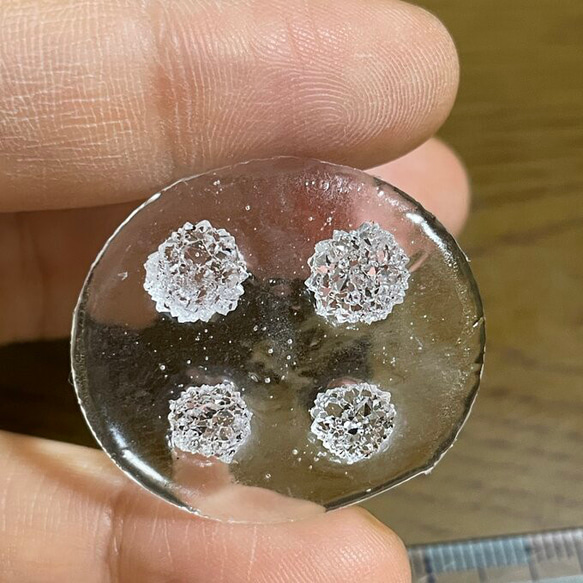 ミニミニ金平糖水晶4個セット（鉱石モールド）鉱石レジン用シリコンモールド型 2枚目の画像