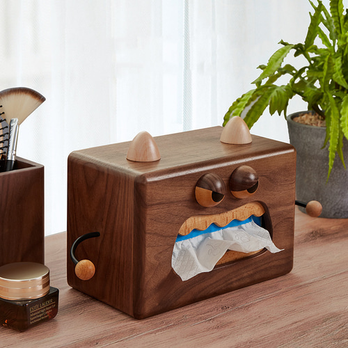 ウォールナット　ティッシュボックス　無垢 希少部位使用！ ウォールナット 無垢材 木製 ティッシュボックス