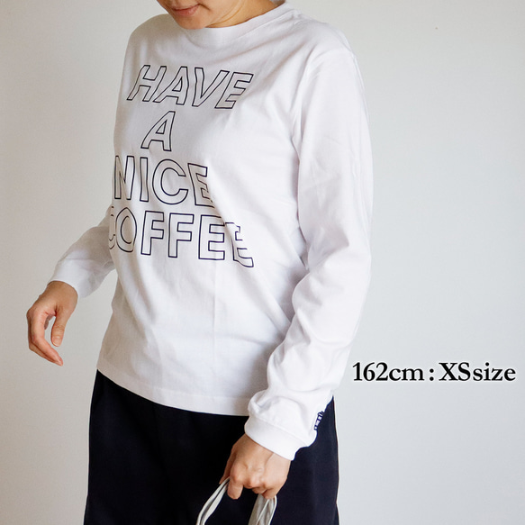 【３色展開】HAVE A NICE COFFEE ロングスリーブTシャツ 7枚目の画像