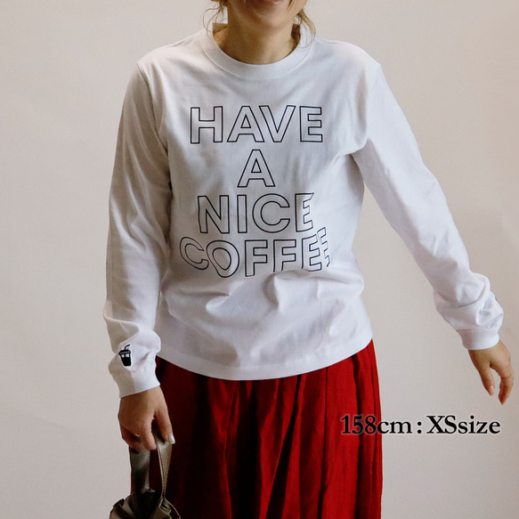 【３色展開】HAVE A NICE COFFEE ロングスリーブTシャツ 16枚目の画像