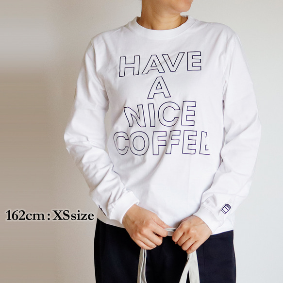 【３色展開】HAVE A NICE COFFEE ロングスリーブTシャツ 8枚目の画像