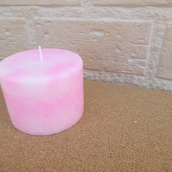 春色のマーブルキャンドル ピラータイプ fluorescent pink 4枚目の画像