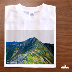 北岳 Tシャツ ホワイト ドライ 吸水速乾 山 登山 アウトドア 1枚目の画像