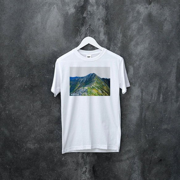 北岳 Tシャツ ホワイト ドライ 吸水速乾 山 登山 アウトドア 8枚目の画像