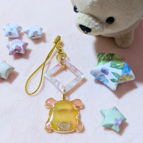 NO.251 // クレーンゲームでGET くまキーチェーン 携帯ストラップ