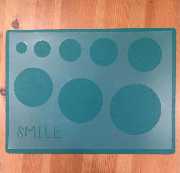 No.118送料込ステンシルシート 丸 サークル 円 2cm〜9cmスマイル 型紙