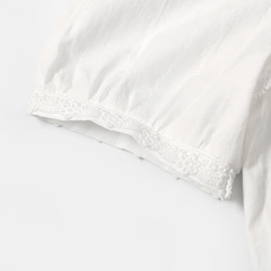 白色 含棉質內襯 經典圓領花邊拼接復古洋裝 初戀小白裙連身裙 第6張的照片