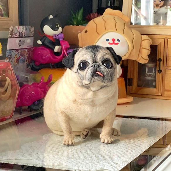 【オーダーメイドペット】羊毛フェルト、うちの子　犬ぬいぐるみ、フェルト犬、羊毛犬、肖像画、犬猫人形 プレゼントやギフトに 100% 模様