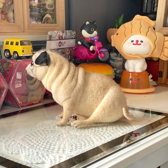 【オーダーメイドペット】羊毛フェルト、うちの子　犬ぬいぐるみ、フェルト犬、羊毛犬、肖像画、犬猫人形 プレゼントやギフトに 100% 模様