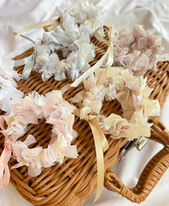 ＊うさぎさん用リボンクラウン＊ 花冠 花かんむり うさぎ ペット 2枚目の画像