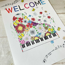 ピアノ発表会、ピアノ教室ウェルカムポスター、日時やお教室名の文字入れも可 3枚目の画像