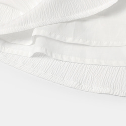 白色 法式復古花邊V領洋裝 棉質褶皺機理垂墜風琴寬鬆A字連身裙 第6張的照片