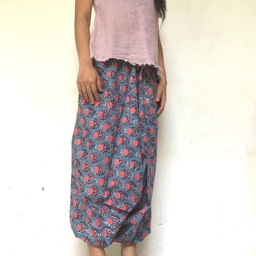 5ブロックプリント サルエルパンツ ☆アリババパンツ アラジン