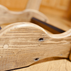 【オーダー品】手作り木工　木製ギタースタンド （古材） ２本掛け 9枚目の画像