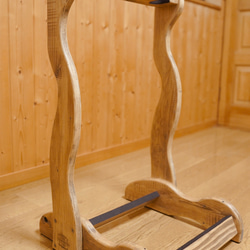 【オーダー品】手作り木工　木製ギタースタンド （古材） ２本掛け 11枚目の画像