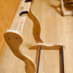 【オーダー品】手作り木工　木製ギタースタンド （古材） ２本掛け 7枚目の画像