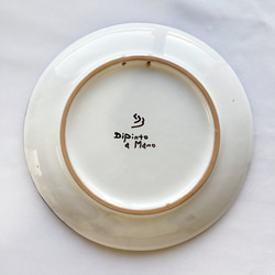 絵皿20cm CRC017 プルチネッラ　ナポリ ピッツァ  マヨリカ焼き イタリア陶器　 4枚目の画像