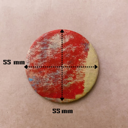 【持ち歩くArt｜缶バッジ｜Red x Yellow 】TB55-10 2枚目の画像
