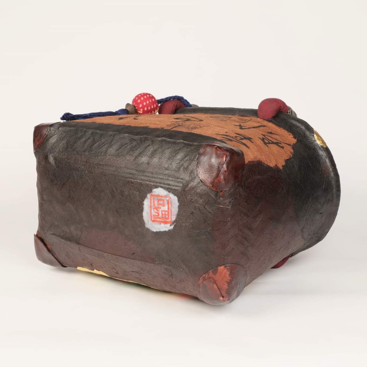 【一閑張・鞄】両面デザイン　椿、古文書　＊送料無料＊