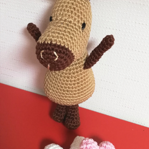 カピバラ① 編みぐるみ 1匹 読み聞かせ こどもの日 柴田ケイコ絵本