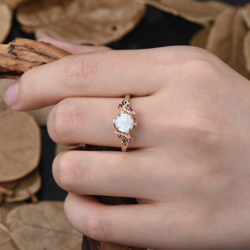 10月の誕生石 オパールリング アメジスト アレキサンドライト