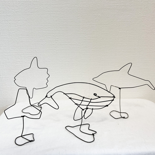 受注販売】置けちゃうクジラ くじら 鯨 置き型 ワイヤーアート 受注販売】置けちゃうクジラ くじら 鯨 置き型 ワイヤーアート