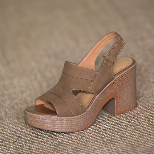 ウェッジヒール サンダル レディース靴 厚底シューズ 幅広靴 幅広甲高