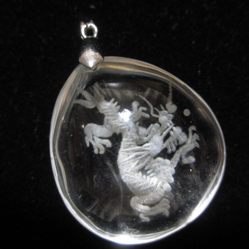 ◇EC◇龍彫り水晶 ペンダントトップ ペンダントトップ Eternal Crystal