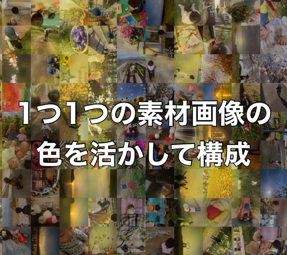 【父の日・母の日ギフト】想いを詰め込んだモザイクアート 4枚目の画像