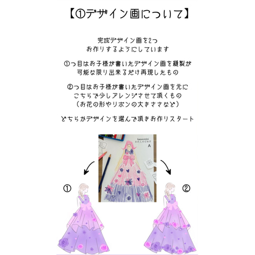 わたしのどれす お子様の絵がドレスになる 子供ドレス キッズ