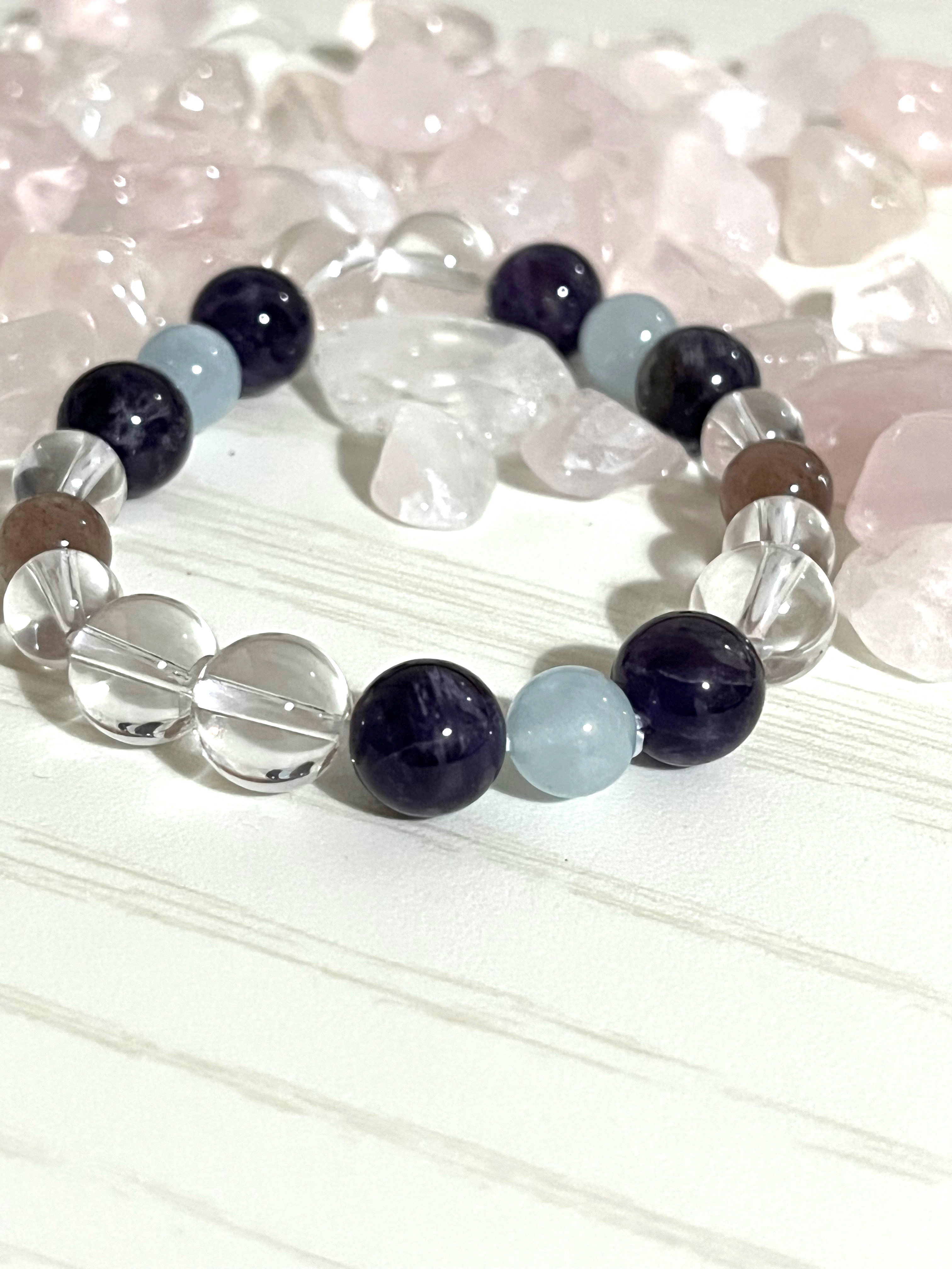 気持ちのリセット 心身の癒し 出会い 人間関係 [アクアマリン アメジスト ストロベリークォーツ]