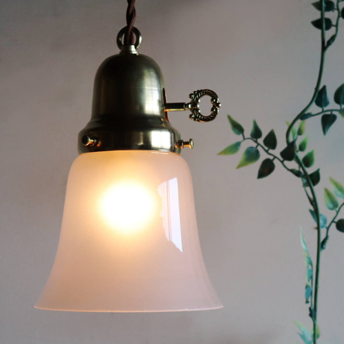 USAヴィンテージフロストガラスシェードペンダントライト吊下照明B