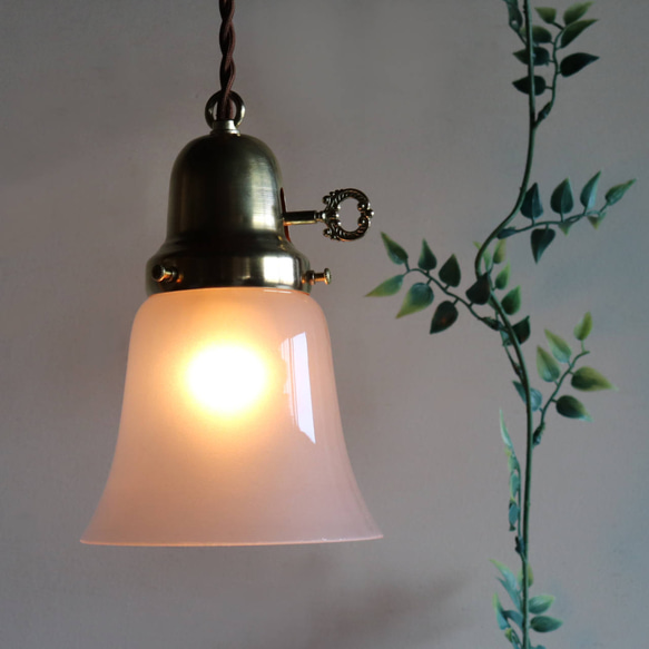 USAヴィンテージフロストガラスシェードペンダントライト吊下