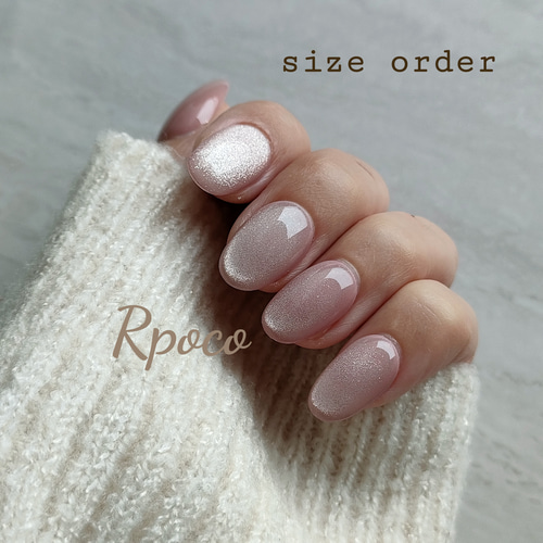 マグネットネイル 『 いちごみるく 』No.mg02 ネイルチップ（つけ爪  