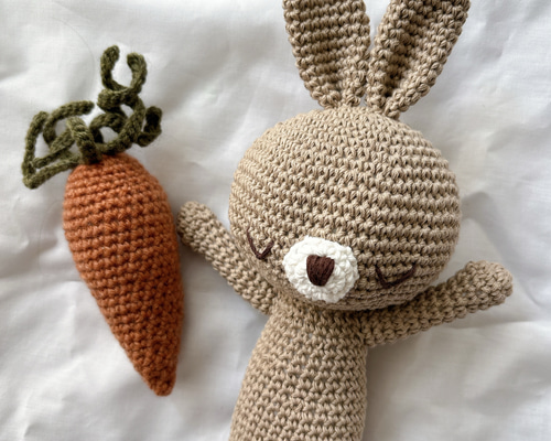 SOLD OUT＊うさぎ帽子のくま あみぐるみ SOLD OUT＊うさぎ帽子のくま あみぐるみ SOLD あみぐるみ OUT