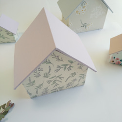カルトナージュのハウス型BOX（Lパープル） 7枚目の画像