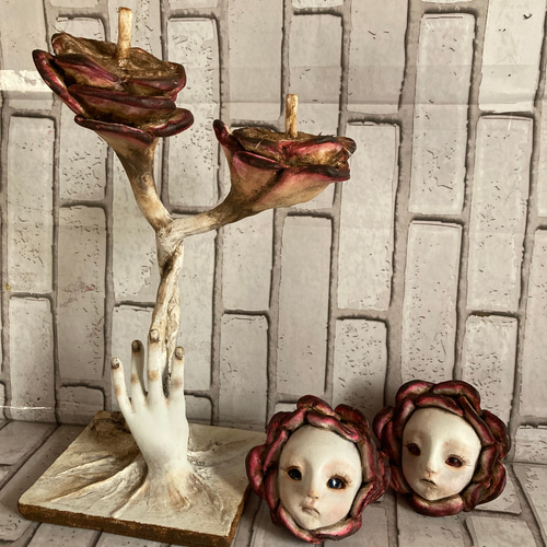 アートドール ☆ 隠れ花 ☆ 創作人形 ☆ オブジェ ☆ 花 ☆ 281 立体