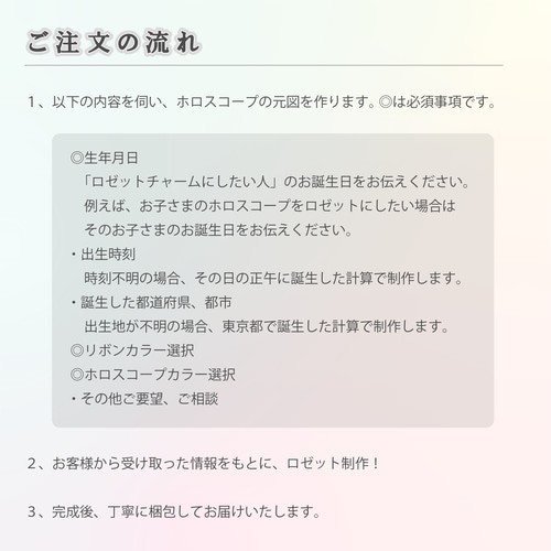 ホロスコープのロゼット ～大切な人の誕生日でオーダーメイド