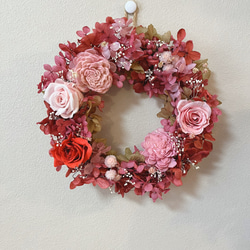 ピオニーの三日月リース 玄関リース リース 秋リース 誕生日プレゼント