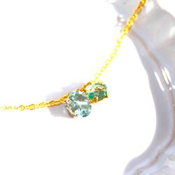 - shizuku - Blue Topaz & Paraiba Tourmaline Necklace 2枚目の画像